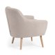 KAVE HOME Candela lenestol - beige stoff og naturlig bketre