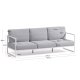 KAVE HOME Comova 3 pers. havesofa - bl� stof og hvid aluminium