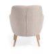 KAVE HOME Candela lenestol - beige stoff og naturlig bketre