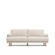 KAVE HOME Karin 2-manns sofa - beige stoff og bketre (210cm)
