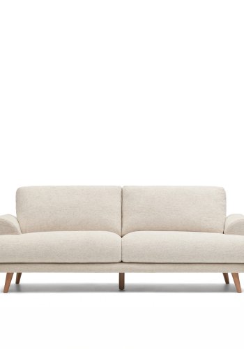 KAVE HOME Karin 2-manns sofa - beige stoff og bketre (210cm)