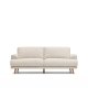 KAVE HOME Karin 2-manns sofa - beige stoff og bketre (210cm)
