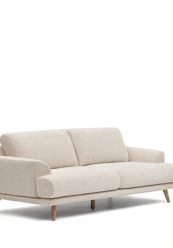 KAVE HOME Karin 2-manns sofa - beige stoff og bketre (210cm)