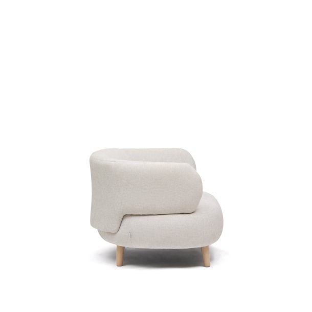 KAVE HOME Luisa lnestol, m. armln - perle chenille stof og bgetr