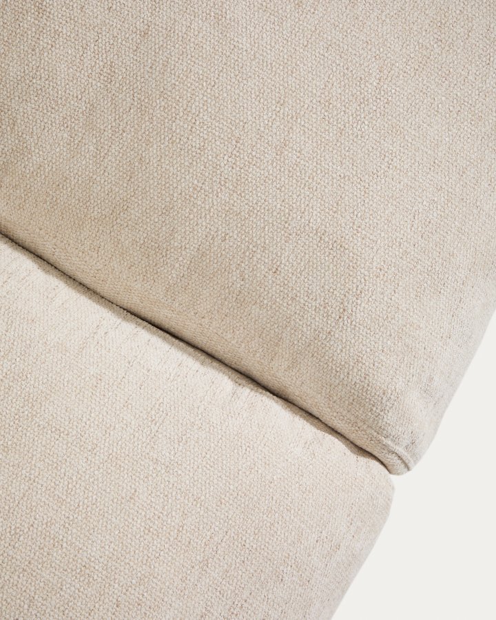 KAVE HOME Veliro 3 pers. sofa - beige chenille og sort st�l (240cm)