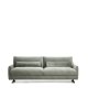 KAVE HOME Veliro 3 pers. sofa - gr�n fl�jl stof og sort st�l (240cm)