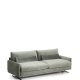 KAVE HOME Veliro 3 pers. sofa - gr�n fl�jl stof og sort st�l (240cm)
