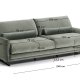 KAVE HOME Veliro 3 pers. sofa - gr�n fl�jl stof og sort st�l (240cm)