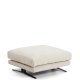 KAVE HOME Veliro fodskammel, rektangul�r - beige chenille og sort st�l (90x85)