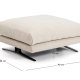 KAVE HOME Veliro fodskammel, rektangul�r - beige chenille og sort st�l (90x85)