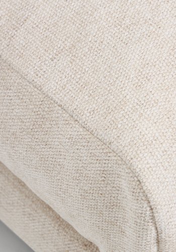 KAVE HOME Veliro fodskammel, rektangul�r - beige chenille og sort st�l (90x85)