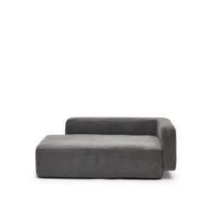 KAVE HOME Bowie hundekurv, lille, rektangulr - mrkegr stof (60x73)