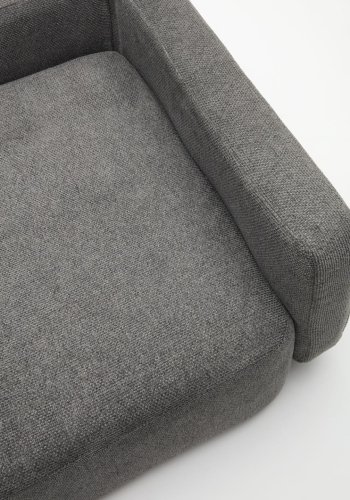 KAVE HOME Bowie hundekurv, lille, rektangulr - mrkegr stof (60x73)