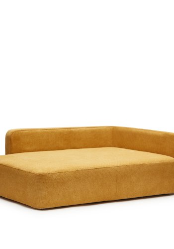 KAVE HOME Bowie-trekk til stor hundekurv - sennepsgult stoff