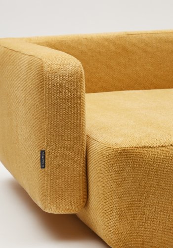 KAVE HOME Bowie trekk til liten hundekurv - sennepsgult stoff