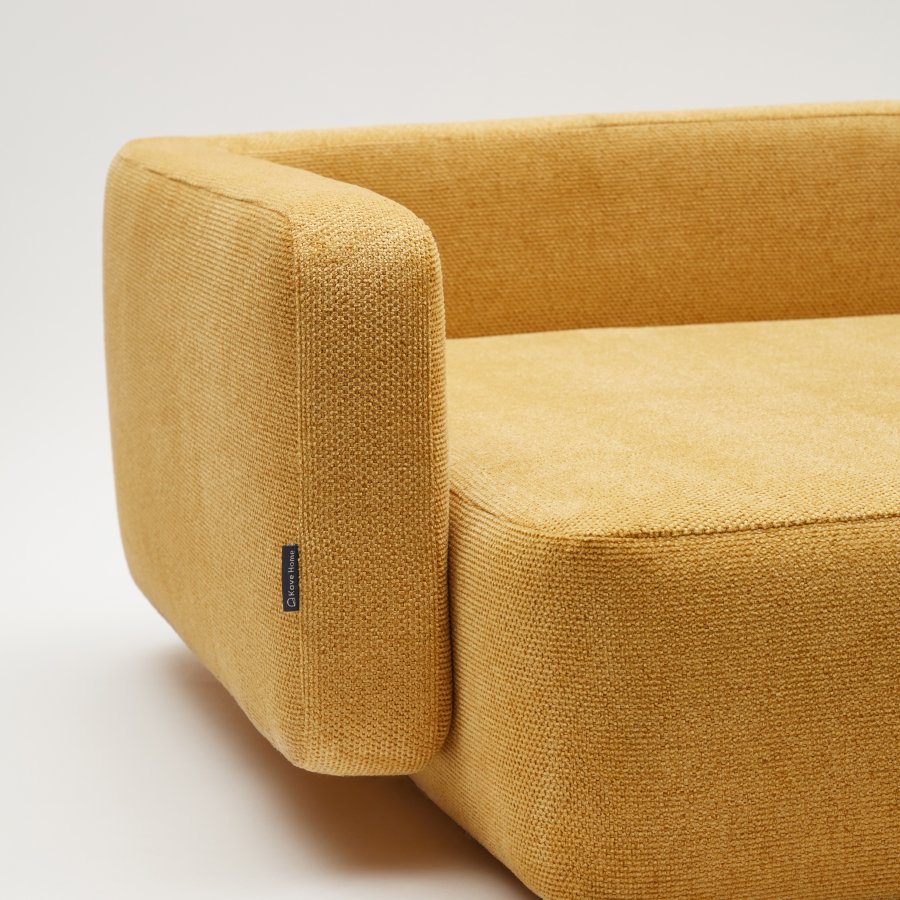 KAVE HOME Bowie trekk til liten hundekurv - sennepsgult stoff