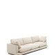 KAVE HOME Sofa Gala 4-seter i beige chenille FSC Mix Credit 300 cm