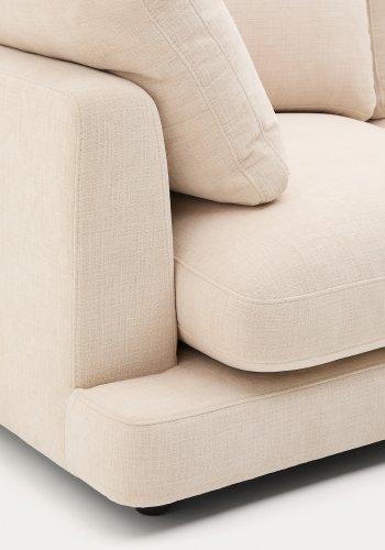 KAVE HOME Sofa Gala 4-seter i beige chenille FSC Mix Credit 300 cm