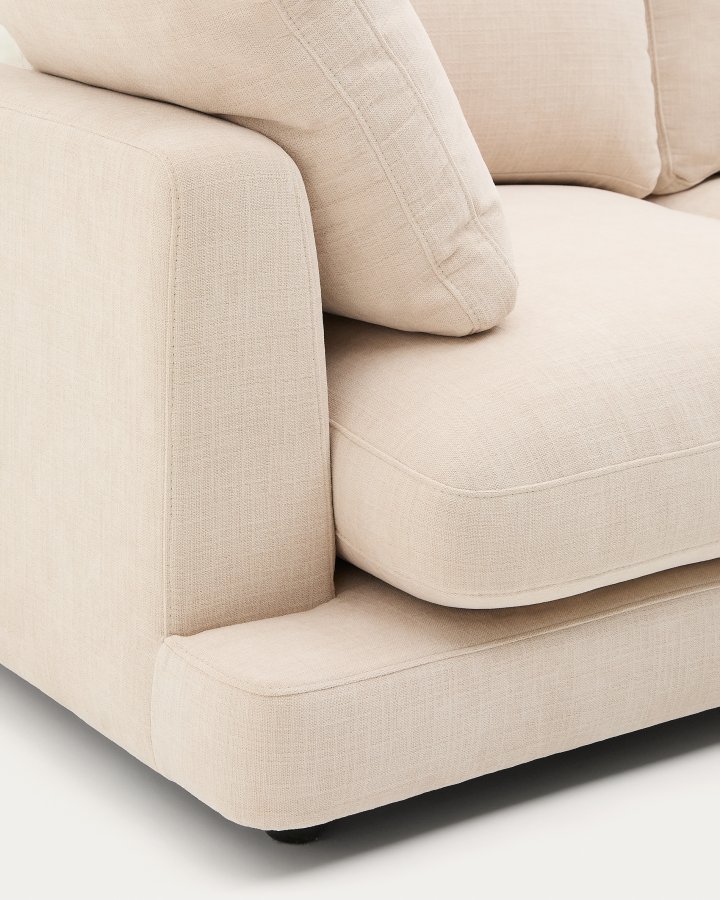 KAVE HOME Sofa Gala 4-seter i beige chenille FSC Mix Credit 300 cm