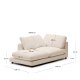 KAVE HOME Gala venstre sjeselong i beige, 193 x 105 cm
