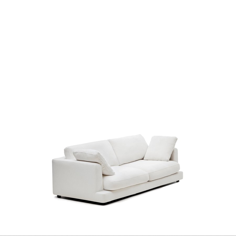 KAVE HOME Gala 3-seters sofa - hvitt stoff (210cm)