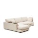KAVE HOME Gala 4-seters sofa, med venstre sjeselong - beige stoff (300 cm)