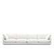 KAVE HOME Gala 6-seters sofa - hvitt stoff (390cm)