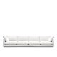 KAVE HOME Gala 6-seters sofa - hvitt stoff (390cm)