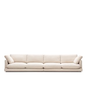 KAVE HOME Gala 6-Sitzer-Sofa – beiger Stoff (390 cm)