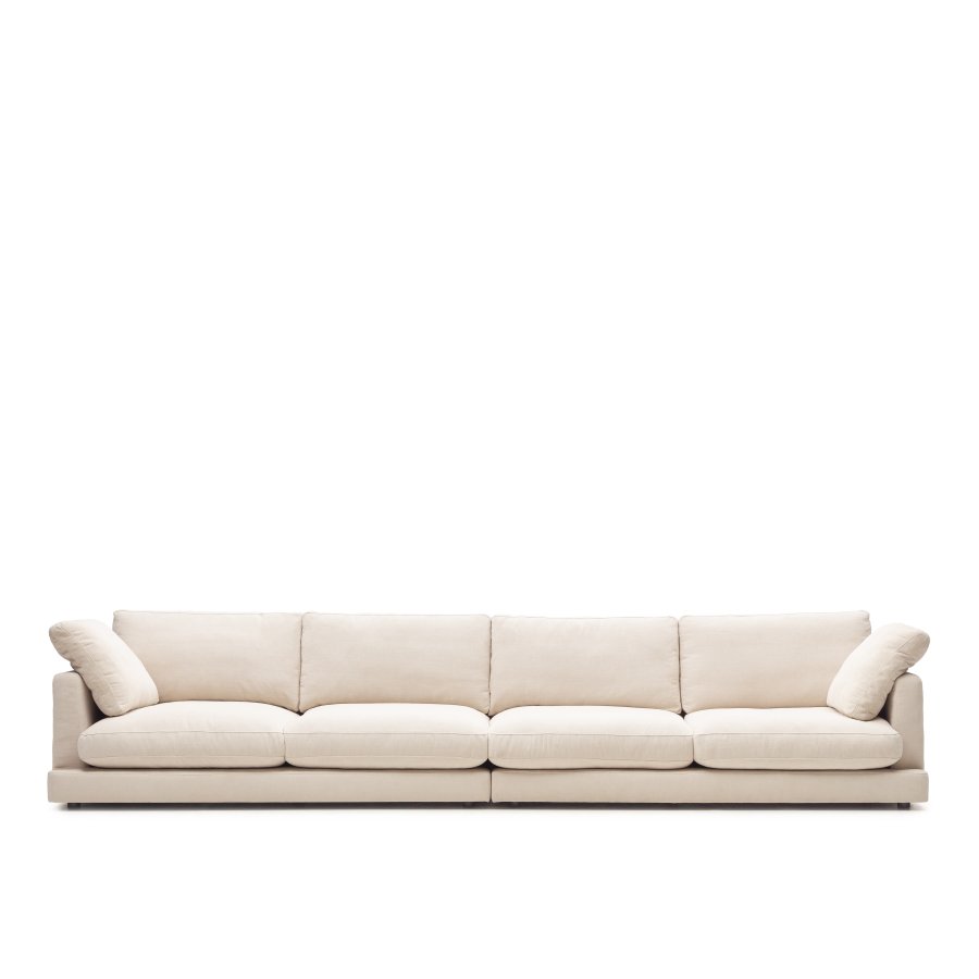 KAVE HOME Gala 6-seters sofa - beige stoff (390cm)