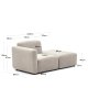 KAVE HOME Neom 1-persons modulsofa med ryggmodul i beige, 169 cm FSC Mix Credit