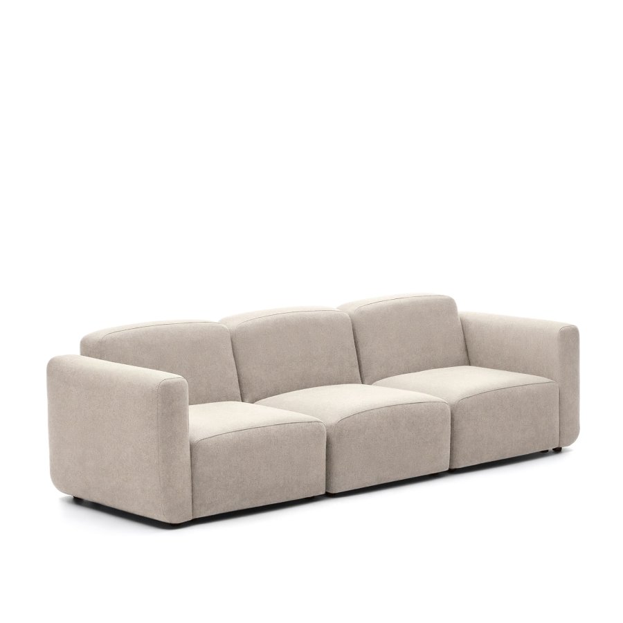 KAVE HOME Neom 3-personers modulsofa - beige stoff (263cm)