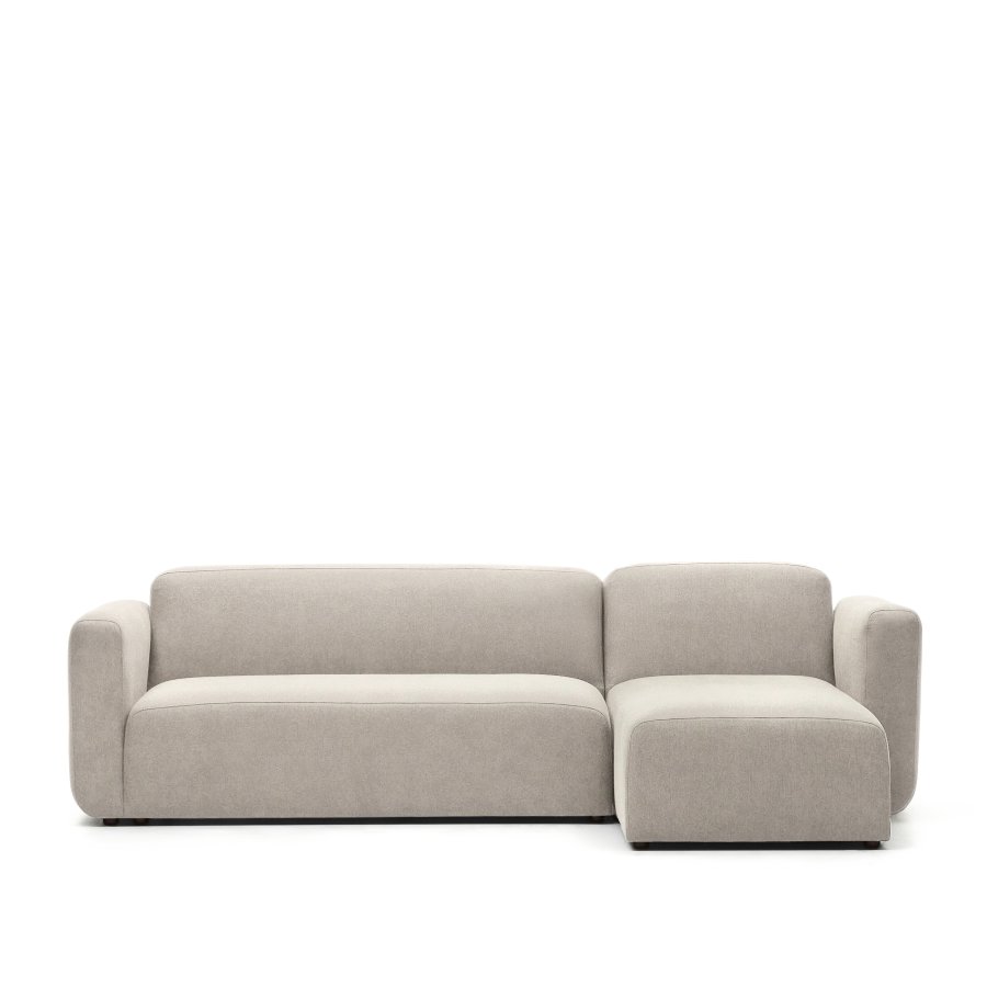 KAVE HOME Neom 3-personers modulsofa, med hyre/venstre sjeselong - beige stoff (263cm)