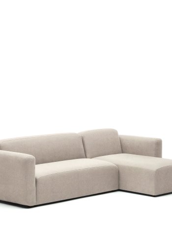 KAVE HOME Neom 3-personers modulsofa, med hyre/venstre sjeselong - beige stoff (263cm)