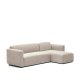 KAVE HOME Neom 3-personers modulsofa, med hyre/venstre sjeselong - beige stoff (263cm)