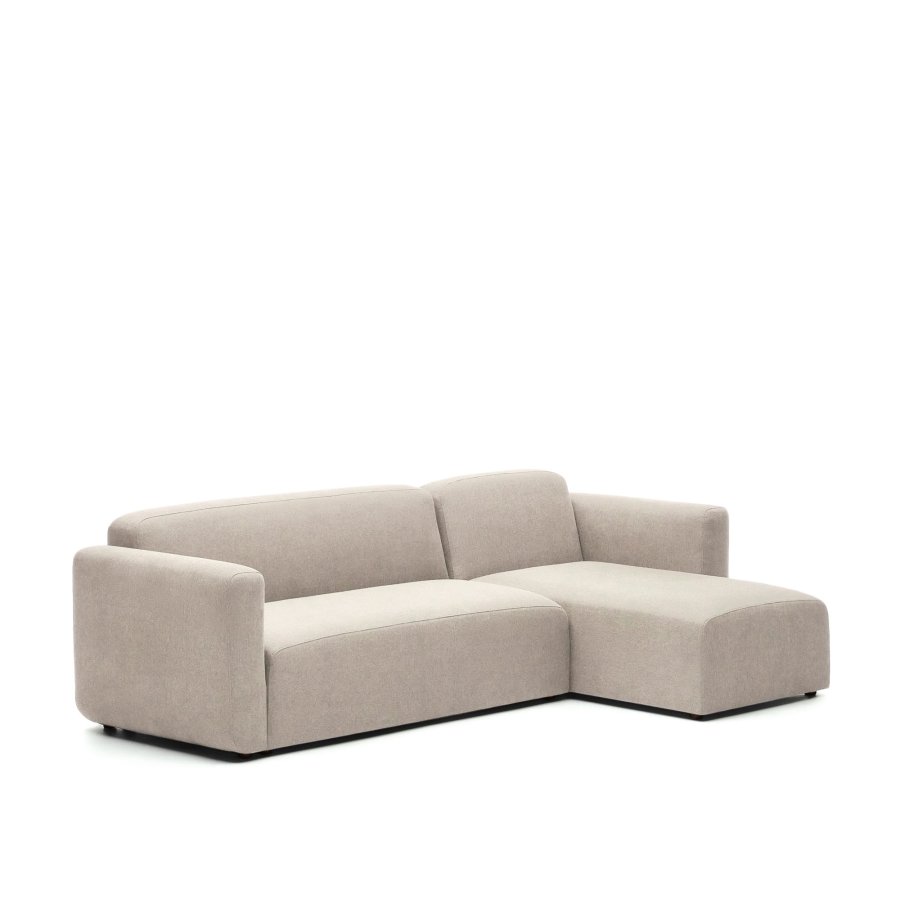 KAVE HOME Neom 3-personers modulsofa, med hyre/venstre sjeselong - beige stoff (263cm)
