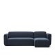 KAVE HOME Neom 3-personers modulsofa, med hyre/venstre sjeselong - bltt stoff (263cm)