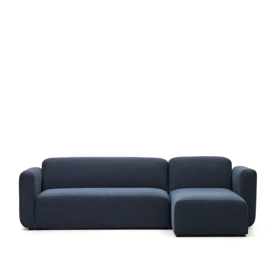 KAVE HOME Neom 3-personers modulsofa, med hyre/venstre sjeselong - bltt stoff (263cm)
