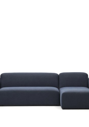 KAVE HOME Neom 3-personers modulsofa, med hyre/venstre sjeselong - bltt stoff (263cm)