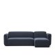 KAVE HOME Neom 3-personers modulsofa, med hyre/venstre sjeselong - bltt stoff (263cm)