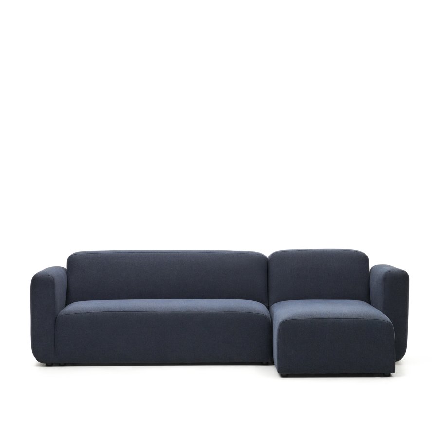 KAVE HOME Neom 3-personers modulsofa, med hyre/venstre sjeselong - bltt stoff (263cm)