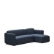 KAVE HOME Neom 3-personers modulsofa, med hyre/venstre sjeselong - bltt stoff (263cm)