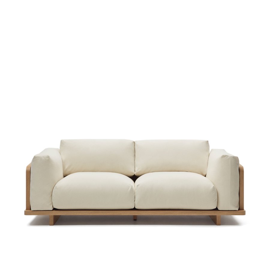 KAVE HOME Oaq 3-seters sofa - beige stoff (225cm)