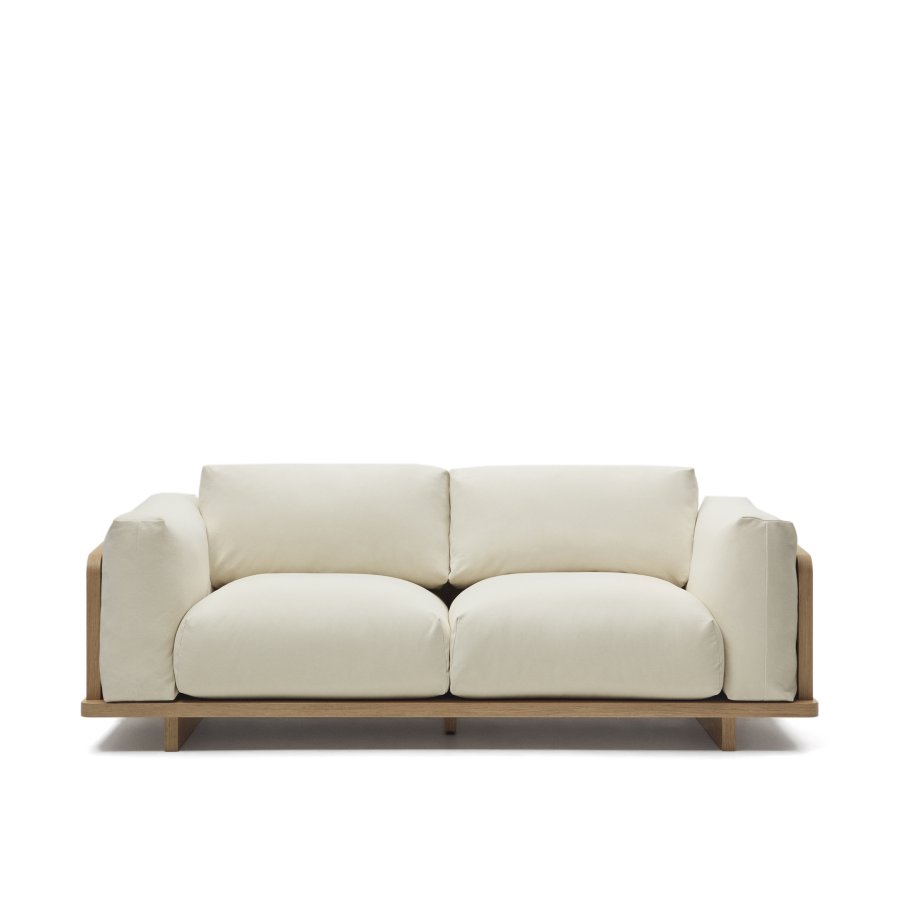 KAVE HOME Oaq 3-seters sofa - beige stoff (225cm)