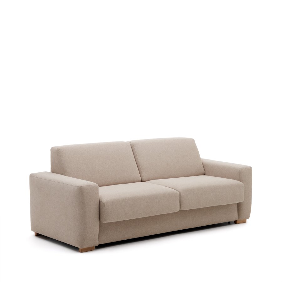 KAVE HOME Anley 3-personers sovesofa - beige stoff (224cm)