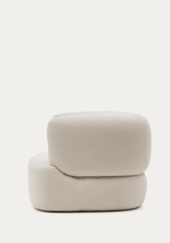 KAVE HOME Martina svingstol, med armlener og pute - off-white bouclé