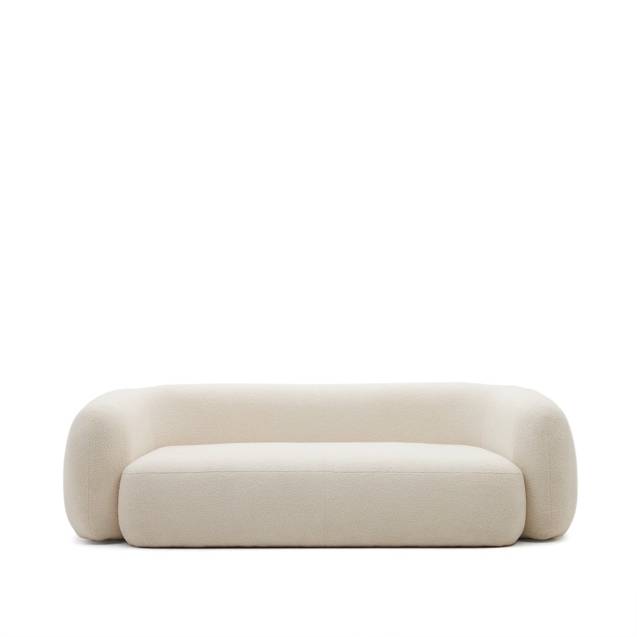 KAVE HOME Martina 3-seters sofa - off-white bouclé (246cm)