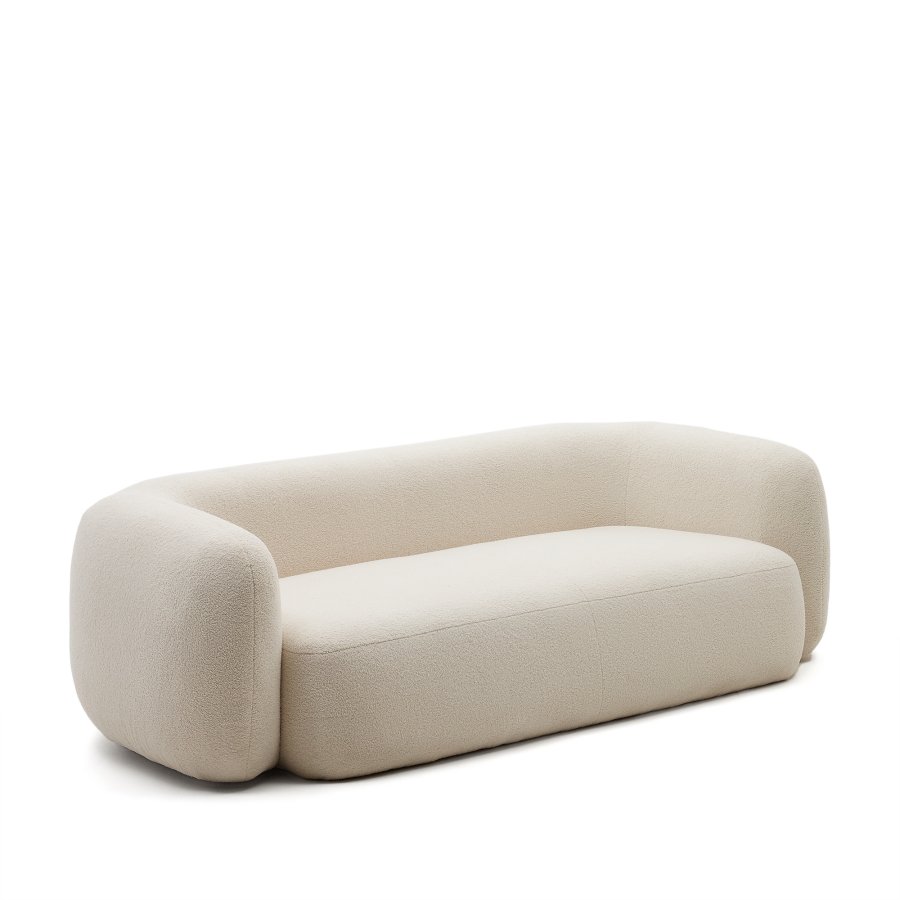 KAVE HOME Martina 3-seters sofa - off-white bouclé (246cm)
