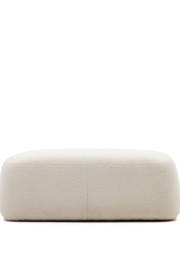 KAVE HOME Martina fodskammel, rektangulr - offwhite bouclé (123x85)