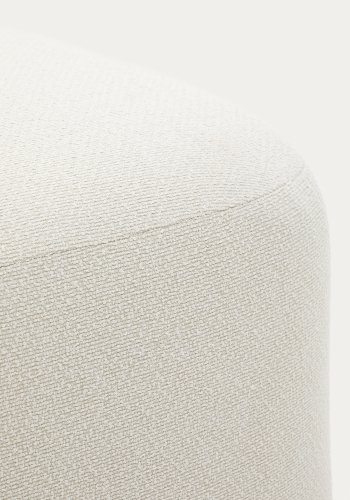 KAVE HOME Martina fotskammel i ecru chenille 123 x 85 cm